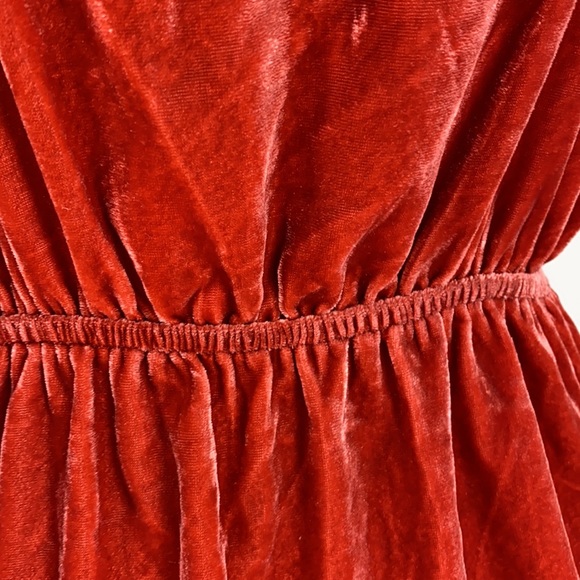 Express Red-Orange Velvet Strappy Wrap Camisole - Picture 12 of 14